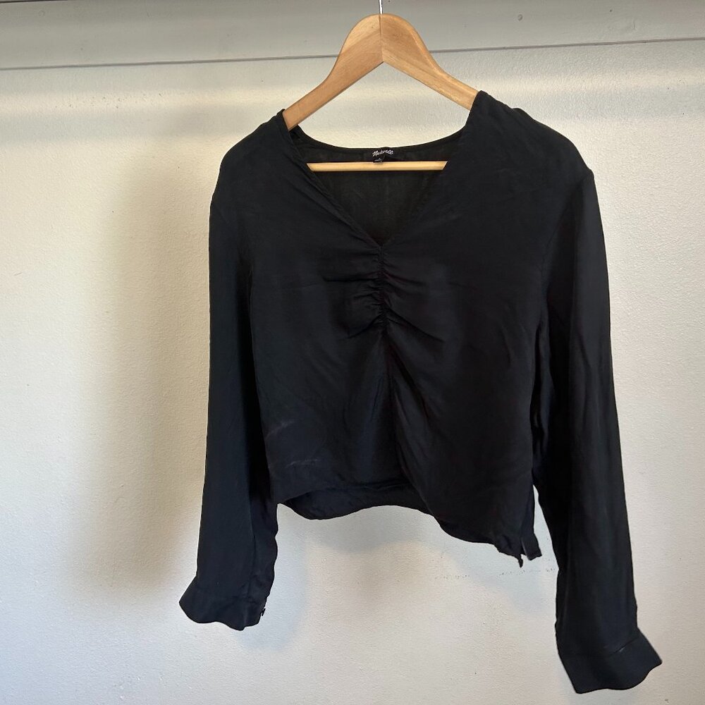 Madewell Brushed Ruched-Front Top